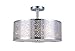 CANARM ISF543A03CH Piera 3-Light Semi-Flush Mount with Crystal, Chrome, 15.75 inch
