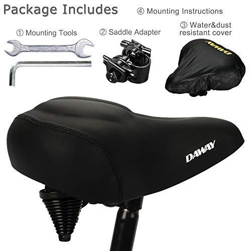 DAWAY Oversized Comfort Bike Seat C40 Most Comfortable Extra Wide