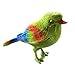 Toyvian Chirping Bird Toys Colorful Bird Sparrow Motion Sensor Real Bird Singing Sounds (6pcs)