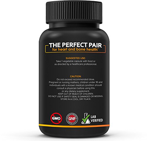 Vitamin K2 (MK7) with D3 Supplement - Vitamin D & K Complex - Bone and Heart Health Formula - 5000 IU Vitamin D3 & 90 mcg Vitamin K2 MK-7-60 Small & Easy to Swallow Vegetable Capsules - Thumbnail 2