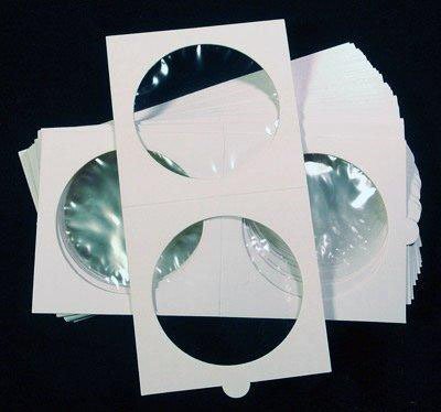 25 2.5x2.5 Self-Adheasive Cardboard Coin Holders for Large Crowns
