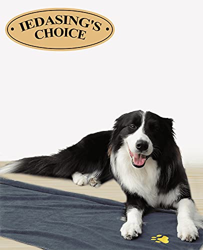 Dog Towel for Drying Dogs, Microfiber Pet Towel, Super Absorbent, Paw Pattern, Soft Quick-Drying, , Suitable for Dog Bathing, Grooming, Travel,Beach, Large Size, 39.37 x19.69in