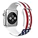 for Apple Watch Band,Voberry® Soft Silicone Sport Style Replacement Band for Apple Wrist Watch for Women Girls (42mm, US Pattern )