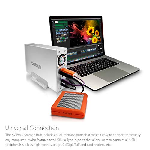 CalDigit AV Pro 2 Storage Hub USB C 5Gb/s External Drive Enclosure Kit Charge up to 30W, 2016
