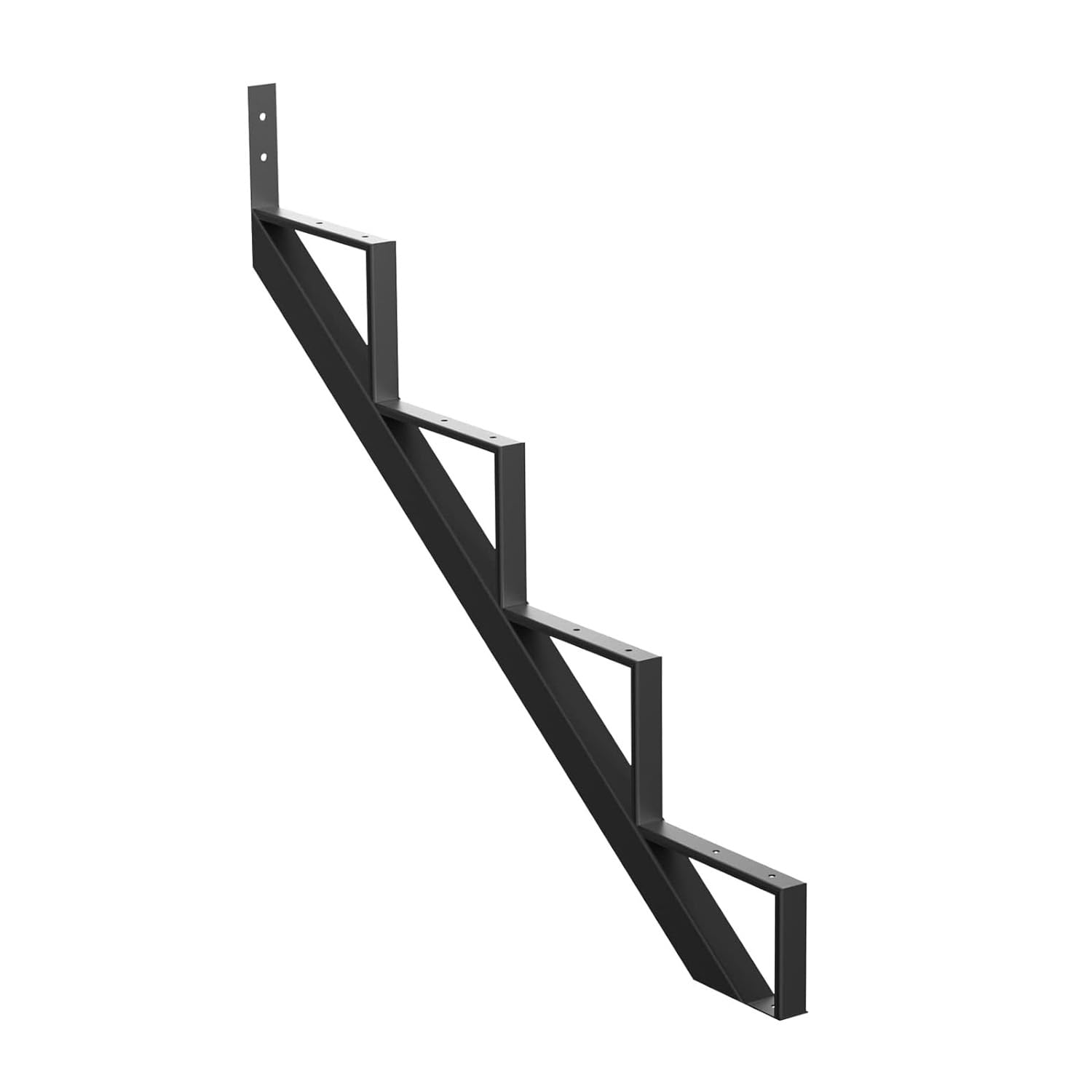 Photo 1 of 1 Pack Steel Stair Step Riser - 4 Step for Deck Height 35 Inches Stair Stringer for Outdoor Wooden Tread