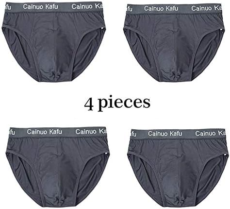 Ntsm ホット4つの小品 新着セール 通気性のシルクメンズ下着大きなサイズの下着メンズ快適な固体birefsのワンピース 色 An748 サイズ 4pcs