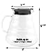 800ml glass pour over coffee carafe, 800ml pour over glass carafe