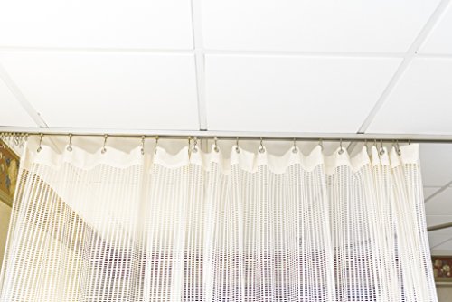 Hospital Curtain Cubicle Medical Curtains - Hospital Bed, Room Divider Privacy Curtain - Machine Washable, Anti-Bacterial, Inherently Flame Retardant with Mash top and Grommets, (9' Wide x 9' Long)
