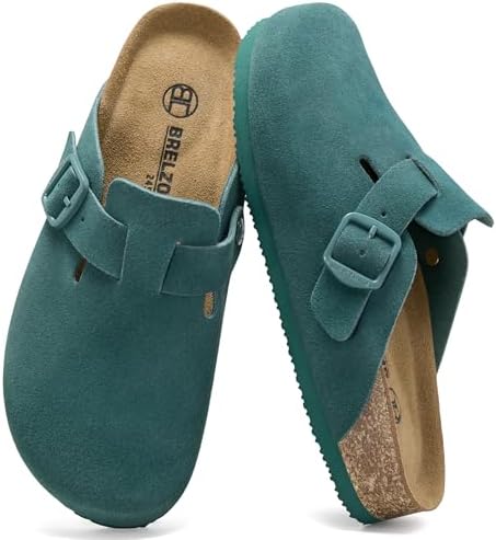 Amazon.com | Birkenstock Unisex Boston Soft Footbed, Black Suede