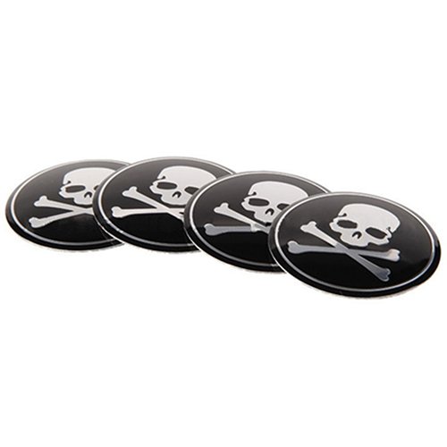 image for angel3292 Clearance Deals 4Pcs Car Wheel Center Hub Cap Skull Tire Emb