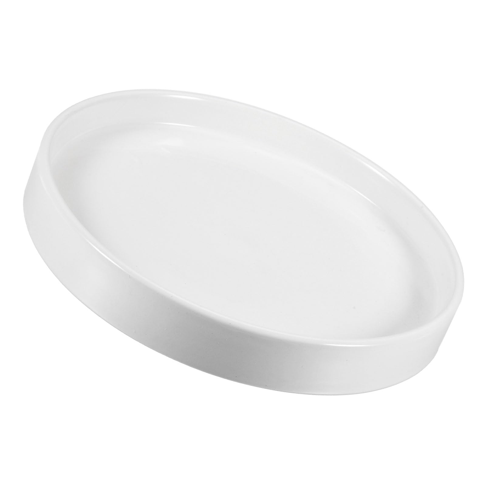 M METERXITY Planter Saucer Tray - Ceramic Round Plant Pot Saucer Succulent Flower Drainage Tray Apply to Indoor Outdoor Patio Garden (7.9 Inch, White)