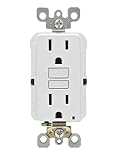 Leviton GFNT1-3W Self-Test SmartlockPro Slim GFCI Non-Tamper-Resistant Receptacle with LED Indicator, 15-Amp, 3-Pack, White