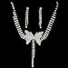 joylive Crystal Necklace Earrings Set Charm Tassel Butterfly Shape Jewelry Set Women Bride Party Jewelry