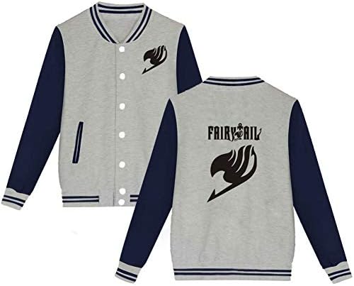 Fashco Fairy Tail Jacket Cotton Baseball Uniform Unisex Cosplay Costume for Spring Autumn and Winter