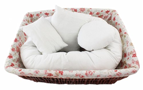 Baby Pillow,D-Foxes Newborn Photography Basket Filler Wheat Donut Posing Baby Pillow White