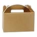 LaRibbons 12 Pack Treat Gift Boxes - 9.5 x 5 x 5 inches Brown Paper Box Recycled Kraft Gift Box with Stickers, Perfect for Birthday, Party, Wedding