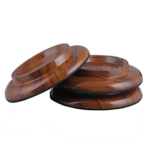 Piano Caster Furniture Round Wheel Cups Gripper Set Load Bearing ABS for Grand Piano [3 Pack]