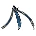 Rhingo Training Butterfly Knife Balisong Dull Unsharpened Blade (Sapphire Blue)