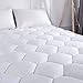 Charm Heart Mattress Pad Queen Size-Overfilled Cotton Cover with Stretches 18