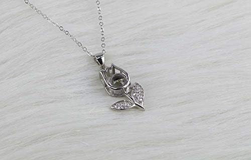 100 Language Necklace, Projection Necklace S925 Silver I Love You Necklace Heart Shape Love Confession Sterling Silver Female Projection Clavicle Chain Birthday Gift Jewelry Holiday Gift,F