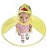 ANEXA Cute Kids Raincoat Cartoon Umbrella Yellow Duck Packable Children's Hooded Poncho Cloak (Small, Yellow Duck)