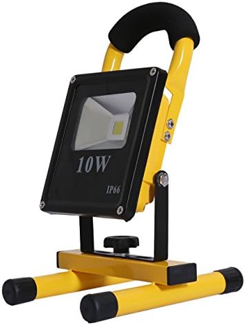 Starsea Portable Work Lights 10W, Rechargeable Led Flood Light With 18650 Lithium Batteries IP66 Waterproof, Rechargeable Led Spotlight, Work Light, Adapter Included