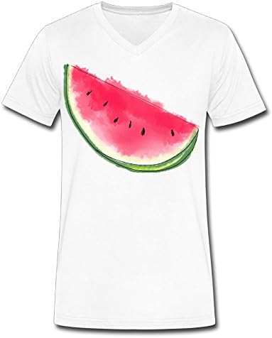 Watermelon Summer V-neck Man's Morden Teeshirts Men's Fashion