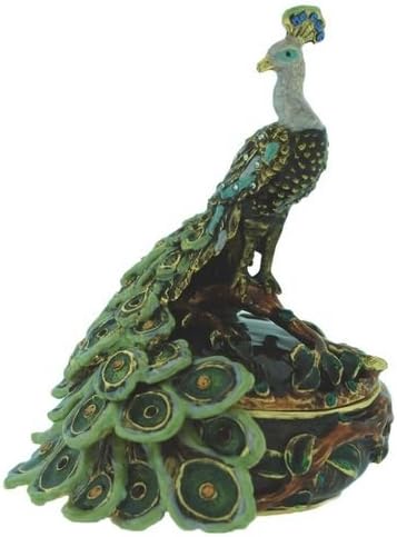 Bejeweled Peacock Box