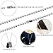 Stainless Steel Bead Chain Necklace & Matching Connector Pack, obmwang 50pcs 30
