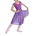 Hoerev Women Girls Adult Sheer Wrap Skirt Ballet Skirt Ballet Dance Dancewear