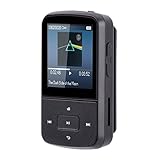 AGPTEK G05S 8GB MP3 Player with Bluetooth, Clip Sports Lossless Music Player (Supports up to 64GB) with FM Radio, Black