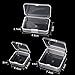 WXJ13 15 Pieces 3 Size Bead Storage Box Plastic Transparent Organizer