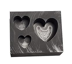 OTOOLWORLD 3 in 1 Heart Gold Silver Graphite Ingot