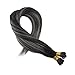 Moresoo 14 inch Pre-bonded Stick I tip Hair Extensions 50strands/50g Balayage Colorful Off Black to Grey Silver I Tip Remy Human Hair Extensions Remy Human Hair Extensions