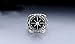 Black Vintage Pirate Anchor Punk Rock Stainless Steel Signet Ring,10