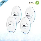 2018 UPGRADED (4 Pack) Ultrasonic Pest Repeller - Electronic and Ultrasound, Indoor Plug-In Repellers | Anti Mice, Bugs, Insects, Rats, Rodents, Roaches, Mosquitos, Spiders