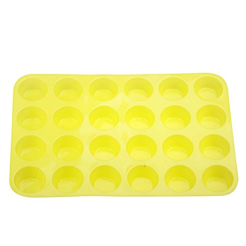 WXLAA Lovely 24 Circular Hole Design Cup Cake Mold Baking Tools Muffin Maker Tray Random Color