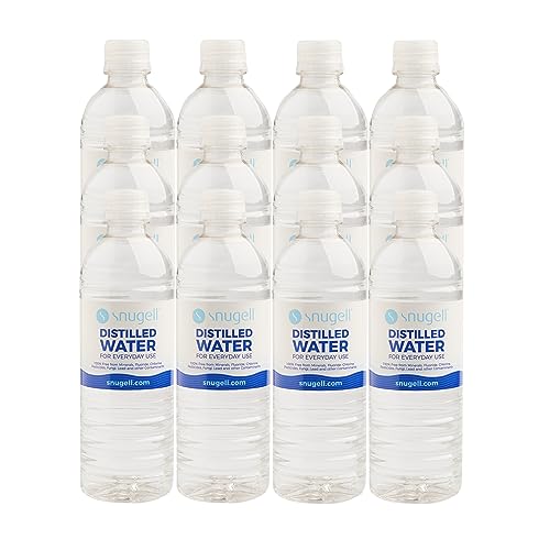 Snugell Bottled Distilled Water for Everyday Use (12-Pack, oz - Technical View