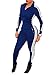 Bodycon4U Women Lycra Spandex Zentai Long Sleeve Unitard Bodysuit Jumpsuit (L, Blue)