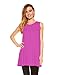 Womens Sleeveless Tunics - Women Flowy Tunic Tank Tops for Leggings (Fuchsia-XL)