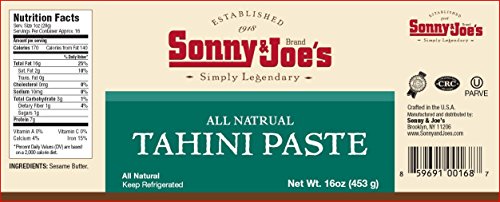 image for Sonny & Joe's All Natural Kosher Premium Tahini Paste - 100% Pure Grou