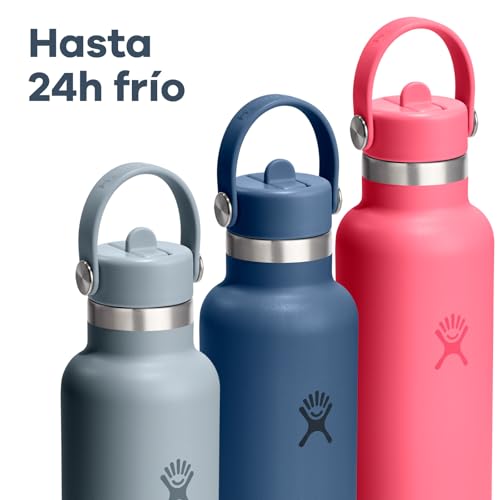 Hydro Flask Standard Flex Straw Cap 21oz Bottle - Stainless Steel, Leak Proof, Cup Holder Compatible - Insulated, 24h Cold - Capri Blue