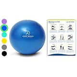 ProBody Pilates Small Exercise Ball - 9 Inch Workout Ball for Stability, Barre, Yoga, Core & Physical Therapy, Home Gym & Office Use (Blue)