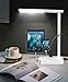 cozoo LED Desk Lamp with USB Charging Ports and Type C Port,2 AC Outlets,9 Lighting Modes,Touch/Memory/Timer Function,10W Eye Protection Foldable Reading Light,Study Lamp,Dorm Essentials Desk Light