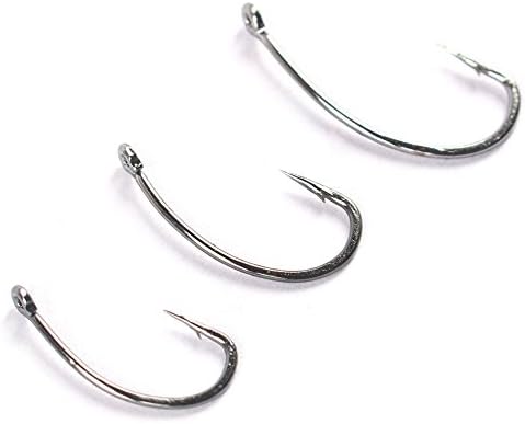 Anmuka 50Pcs High Carbon Steel Carp Fishing Hook Barbless Saltwater Fresh Water Fishing Hooks 6# 8# 10# non-barb fishhooks (silver, 8#)