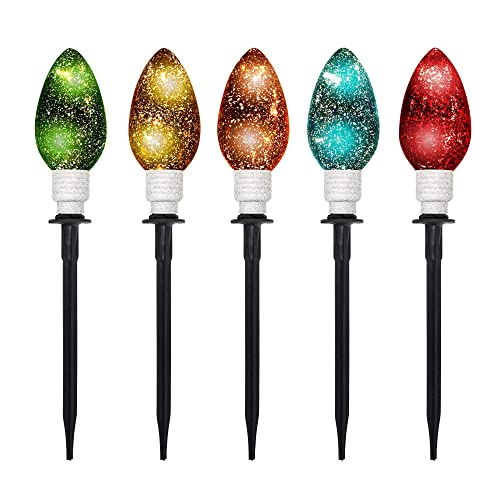 Joiedomi 10 Pack Christmas C9 Pathway Lights Outdoor, 13 Ft Christmas