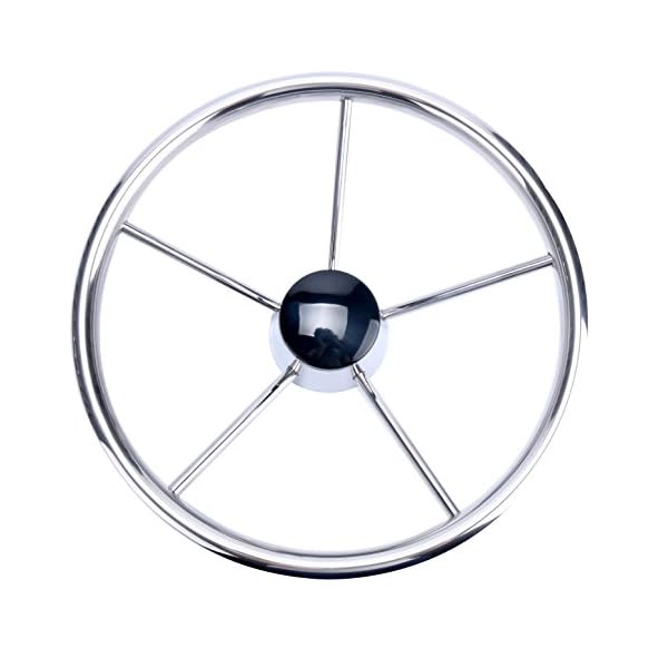 Amarine-made13-12-Inch-5-spoke-Destroyer-Style-Stainless-Boat-Steering-Wheel
