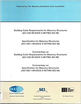 code masonry structures requirements building isbn commentaries specifications related
