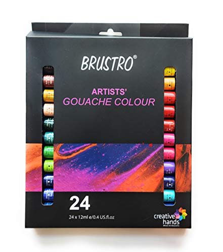Brustro Artists Gouache Colour Set of 24 Colours X 12ML Tubes. Brustro Artists Gouache Colour Set of 24 Colours X 12ML Tubes.