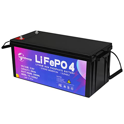 12V 200Ah Lithium Battery, Rechargeable Lifepo4 Battery with Builtin